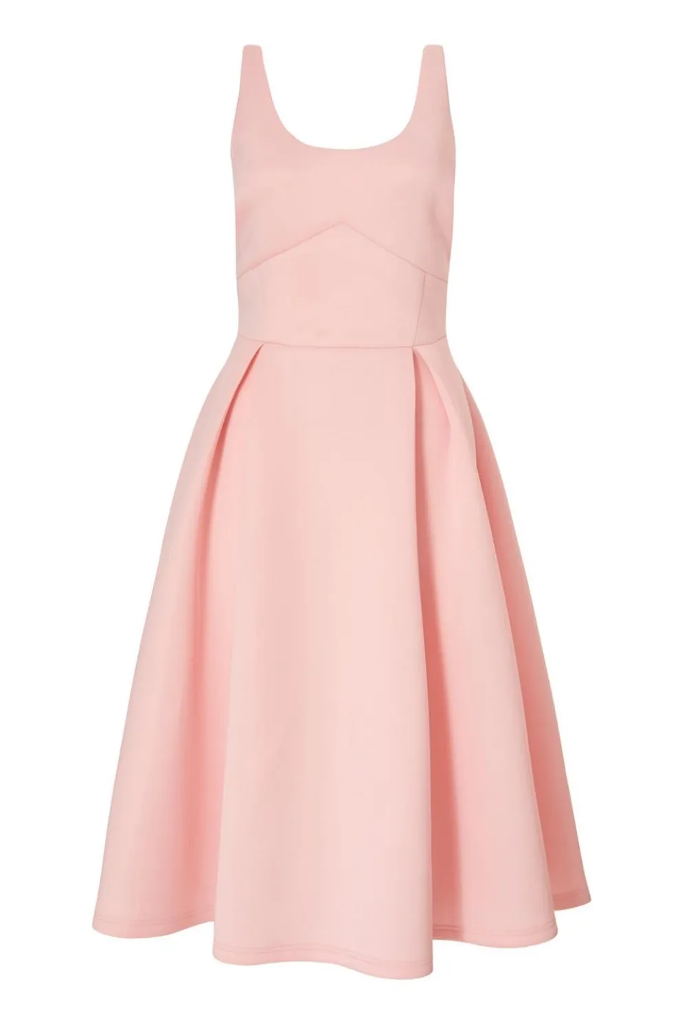 Pink Bow Back Midi Dress