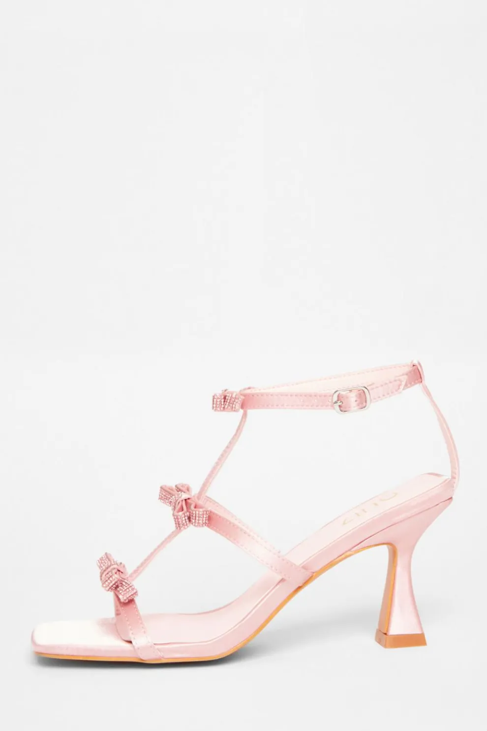 Pink Diamante Bow Heels