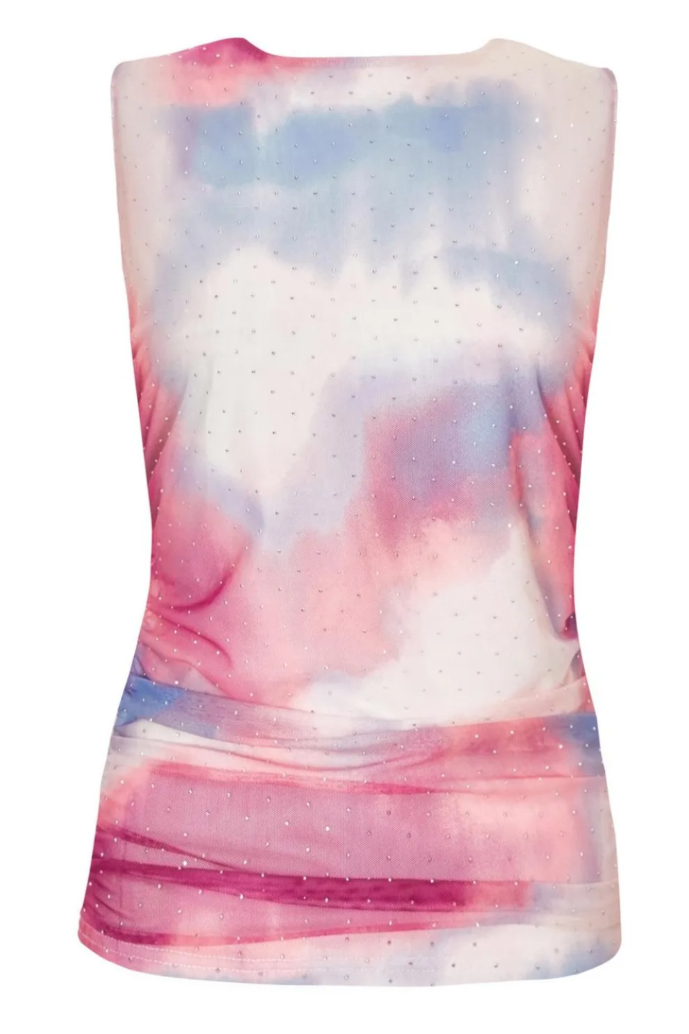 Pink Diamante Marble Print Top