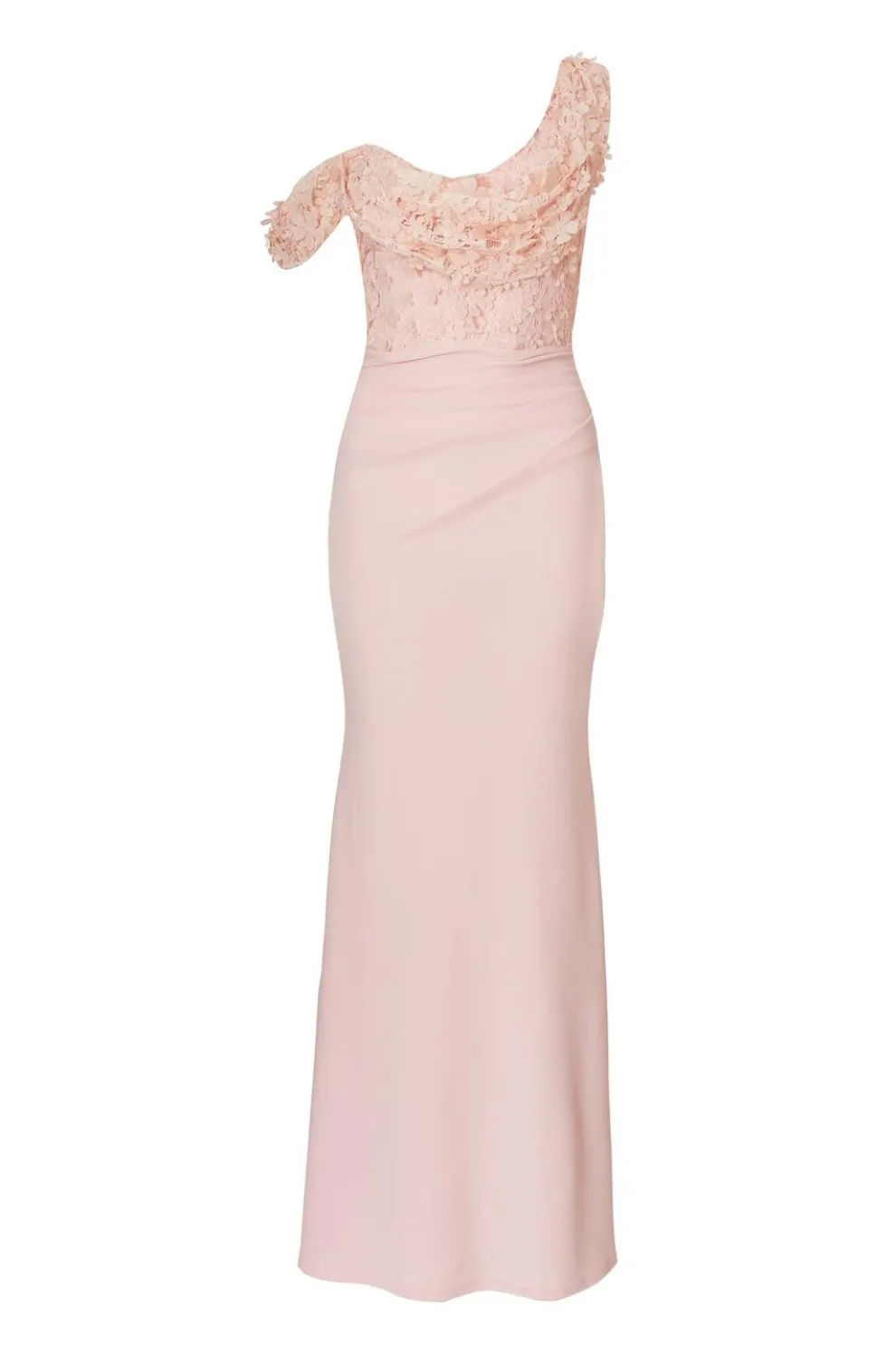 Pink Floral Drop Sleeve Maxi Dress