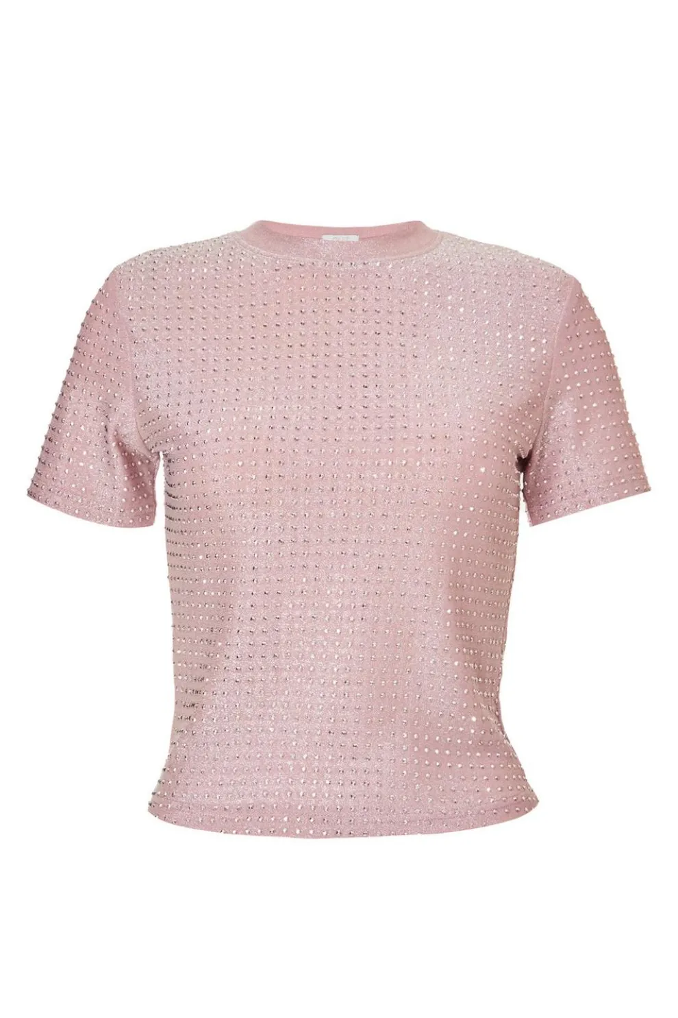 Pink Knit Embellished Top