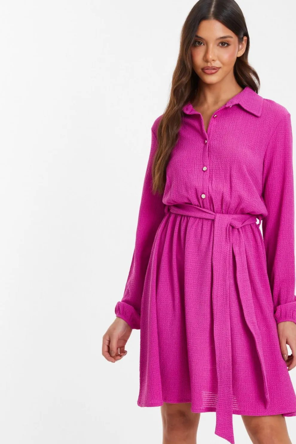 Pink Shirt Mini Dress