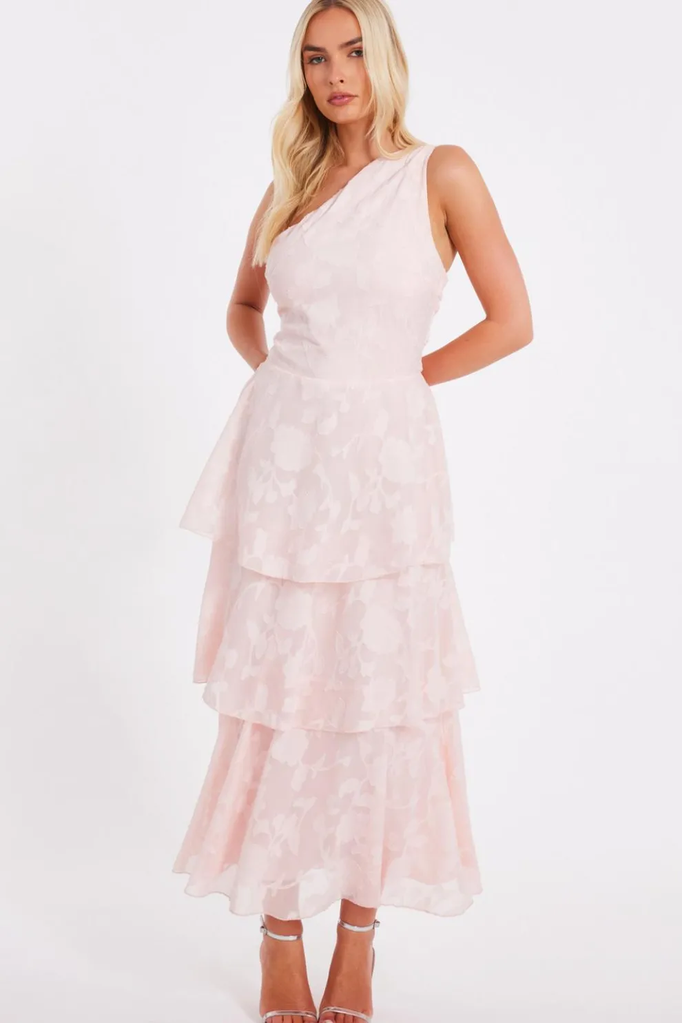 Pink Tiered Maxi Dress