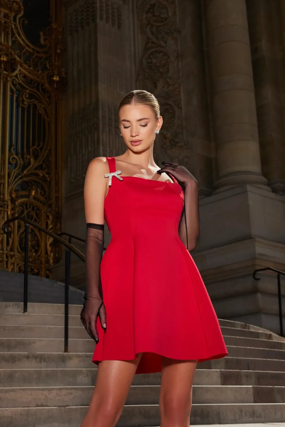 Red A-Line Mini Dress