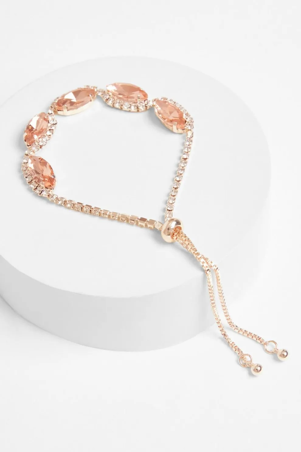 Rose Gold Jewel Toggle Bracelet