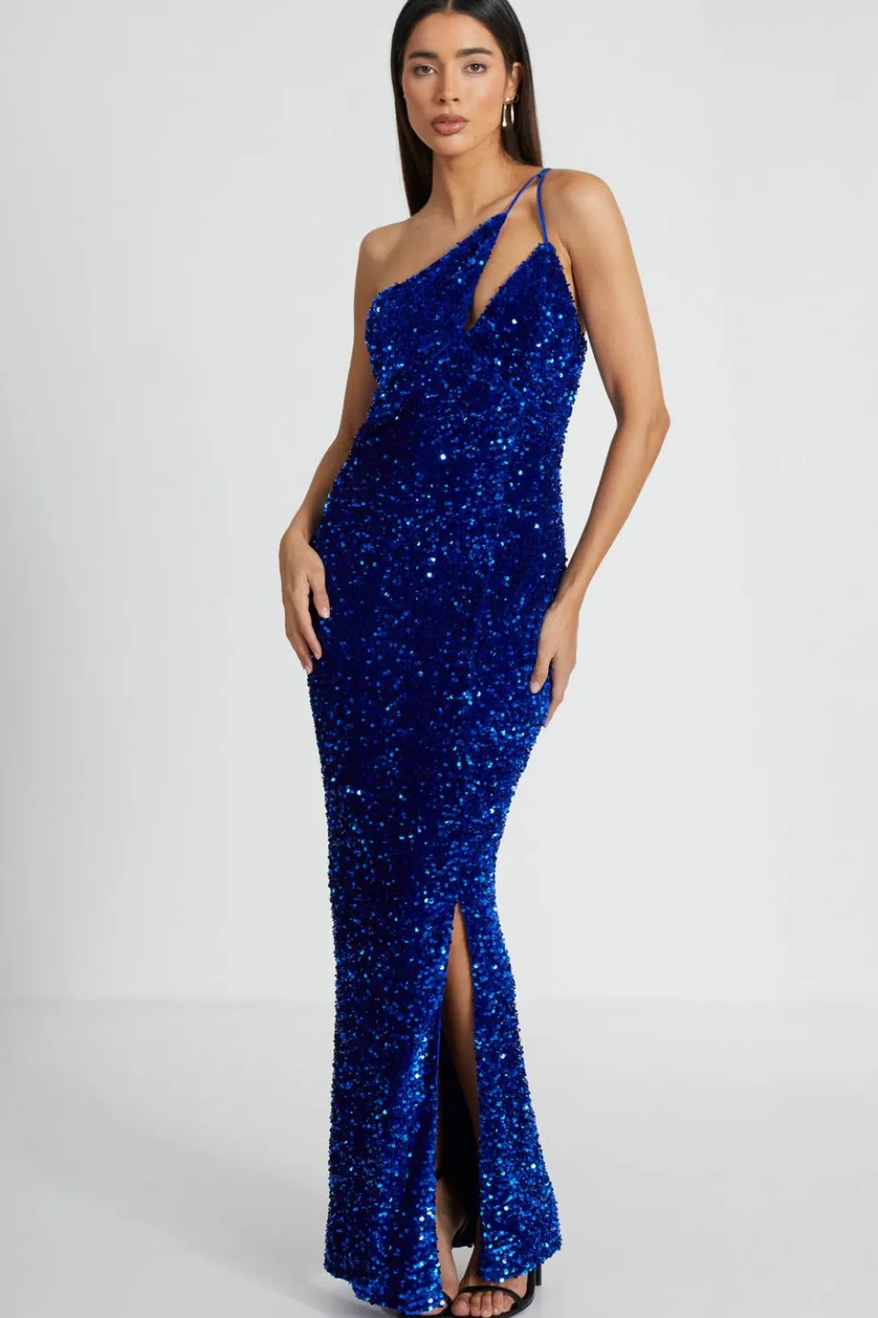 Royal Blue Sequin Maxi Dress