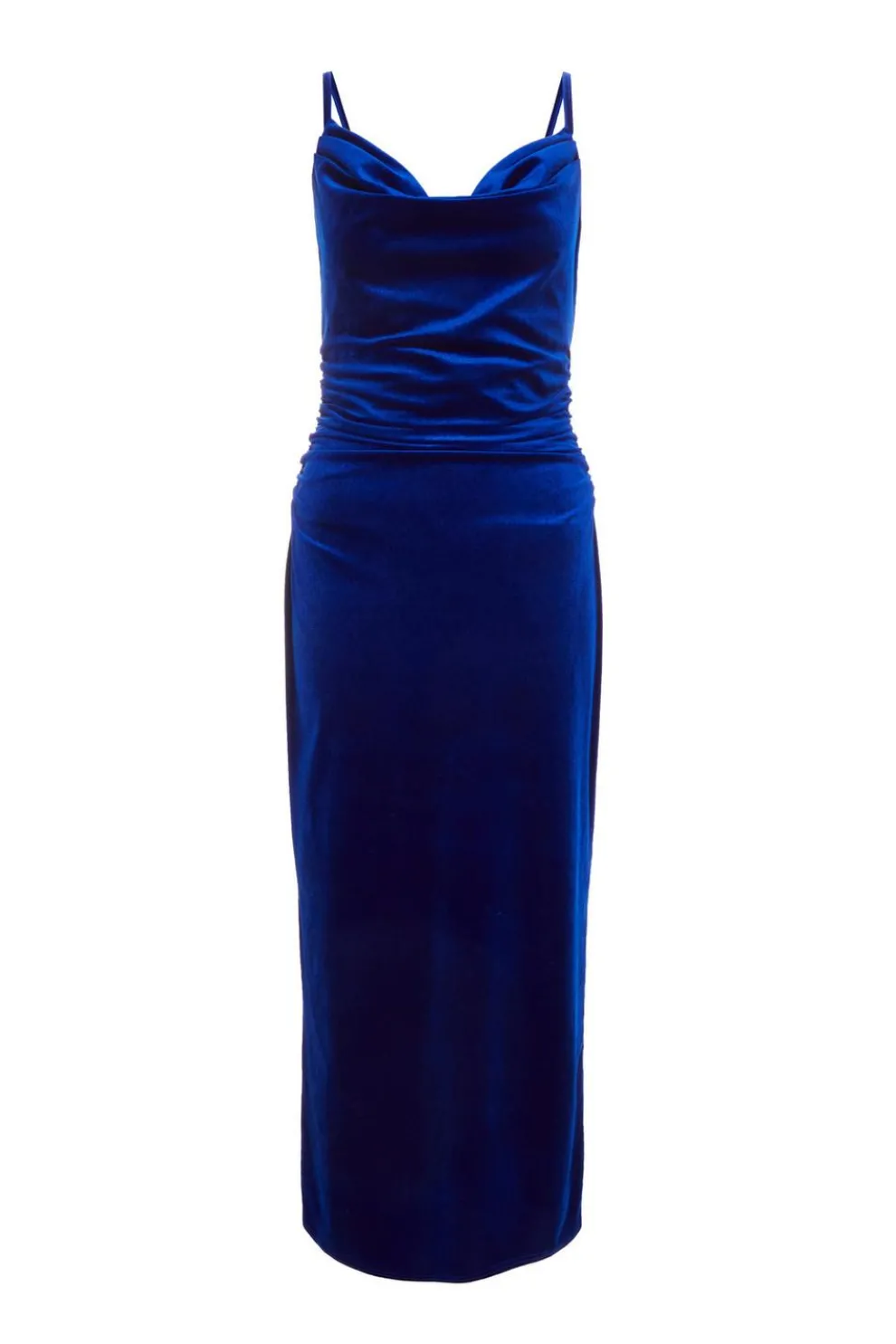 Royal Blue Velvet Midaxi Dress