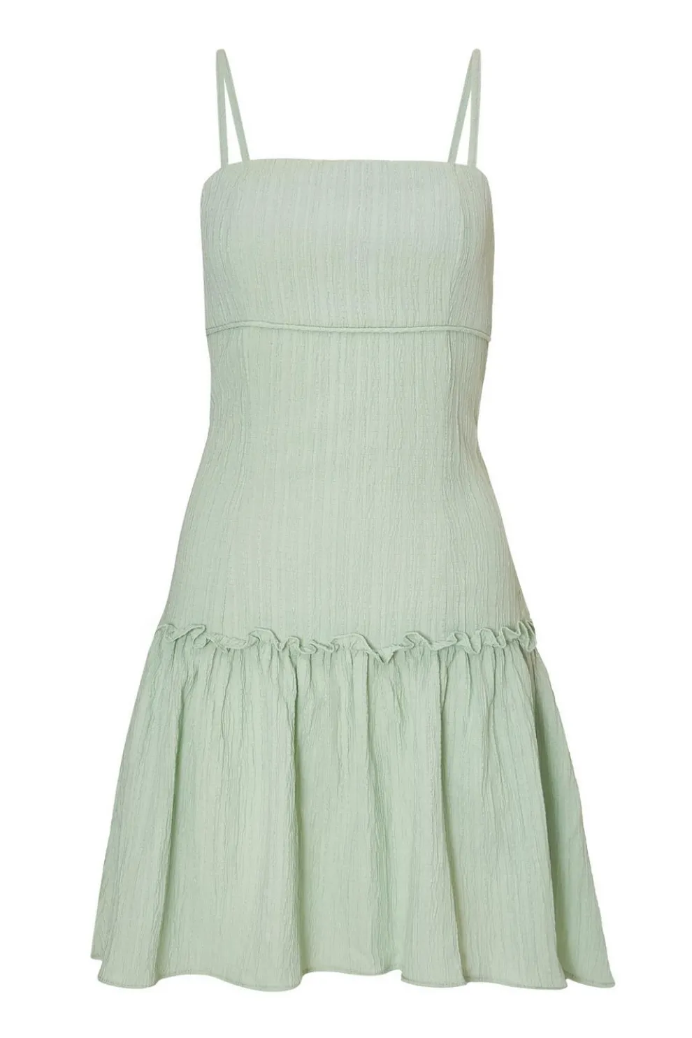 Sage Frill Mini Dress