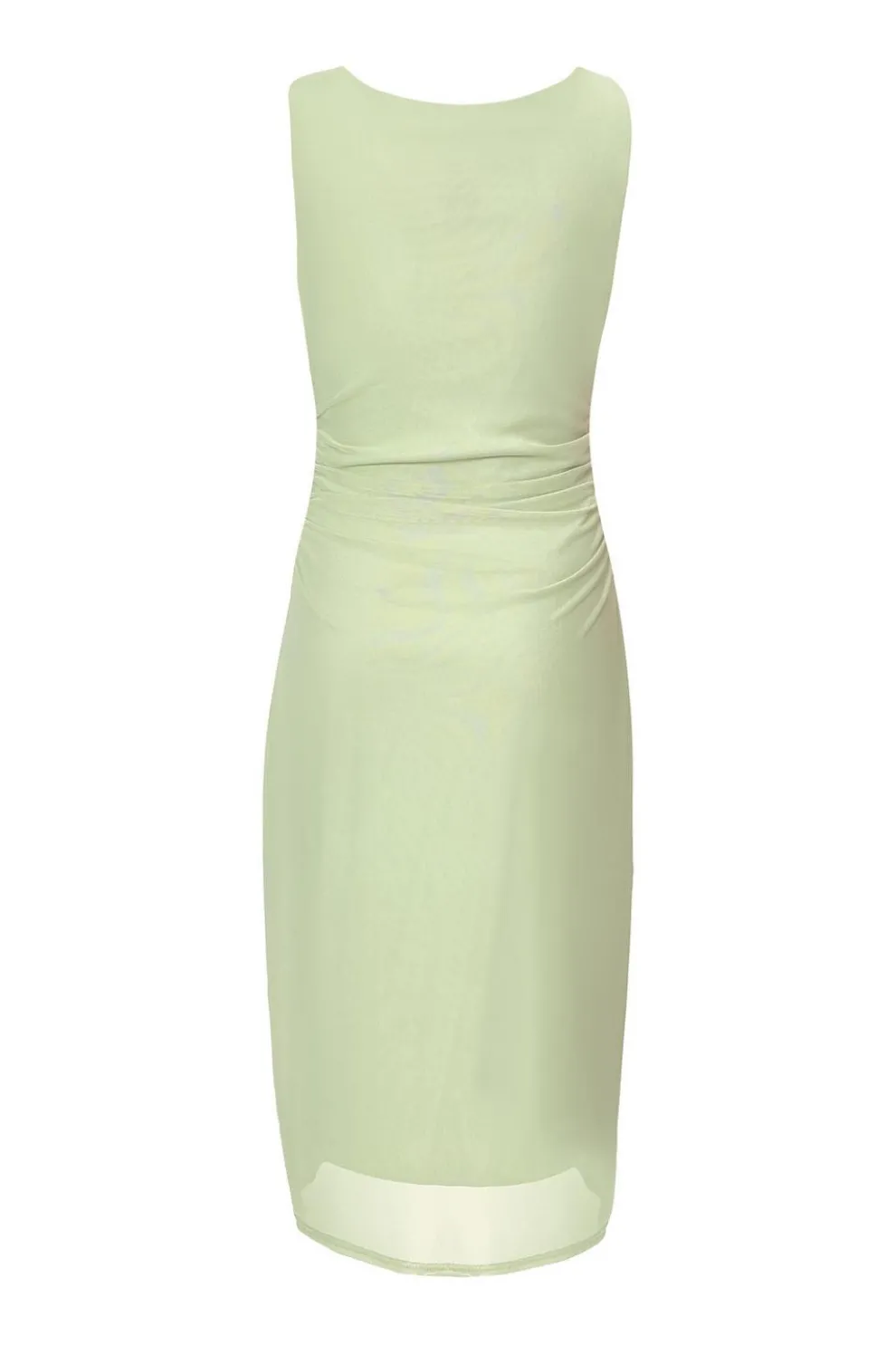 Sage Mesh Buckle Detail Midi Dress