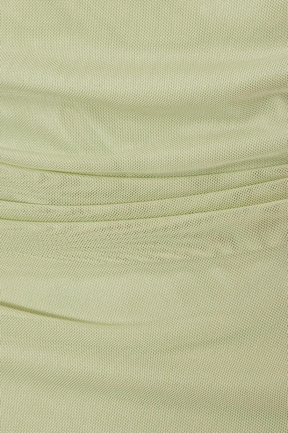 Sage Mesh Buckle Detail Midi Dress