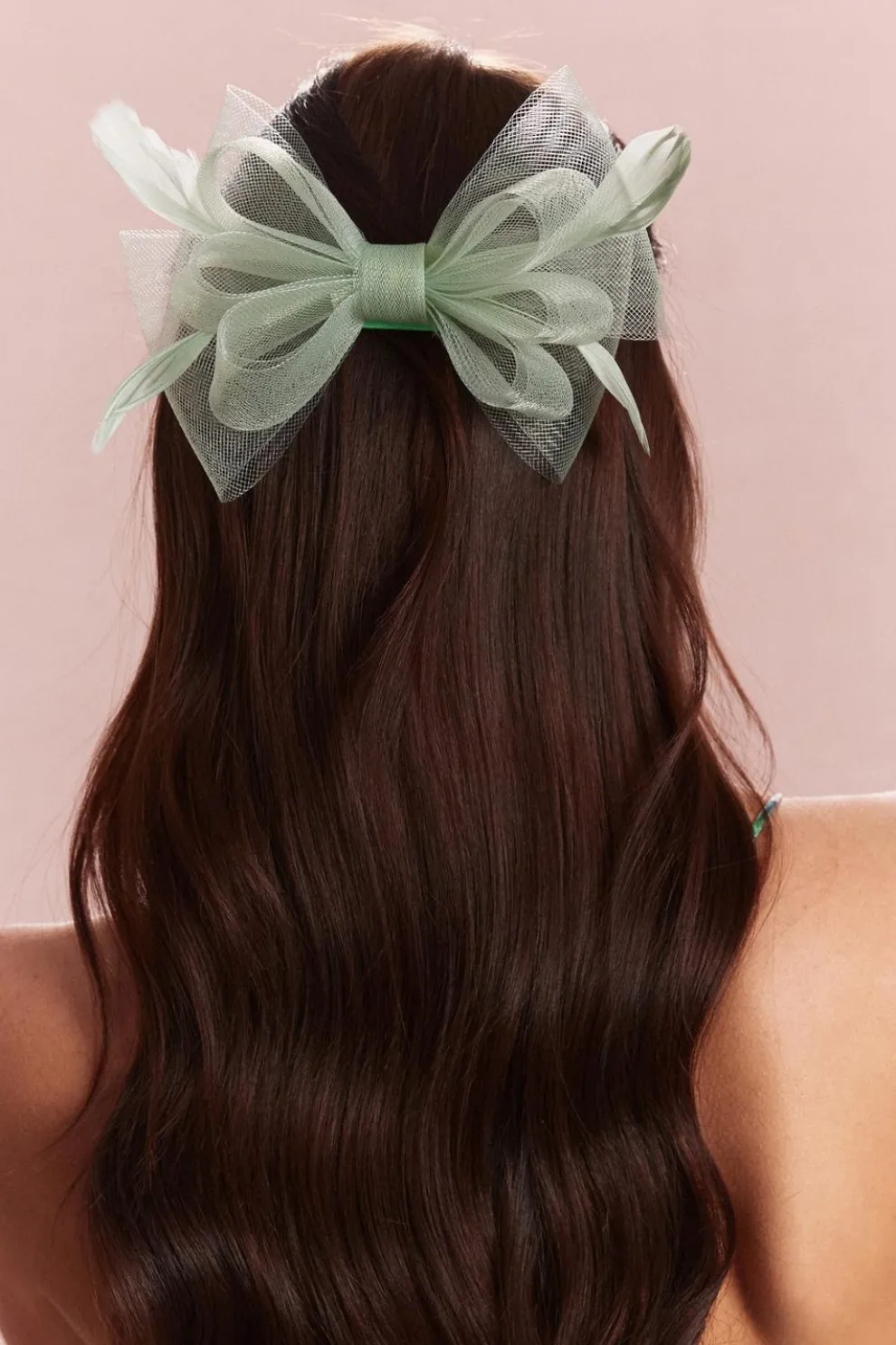 Sage Small Bow Clip Fascinator