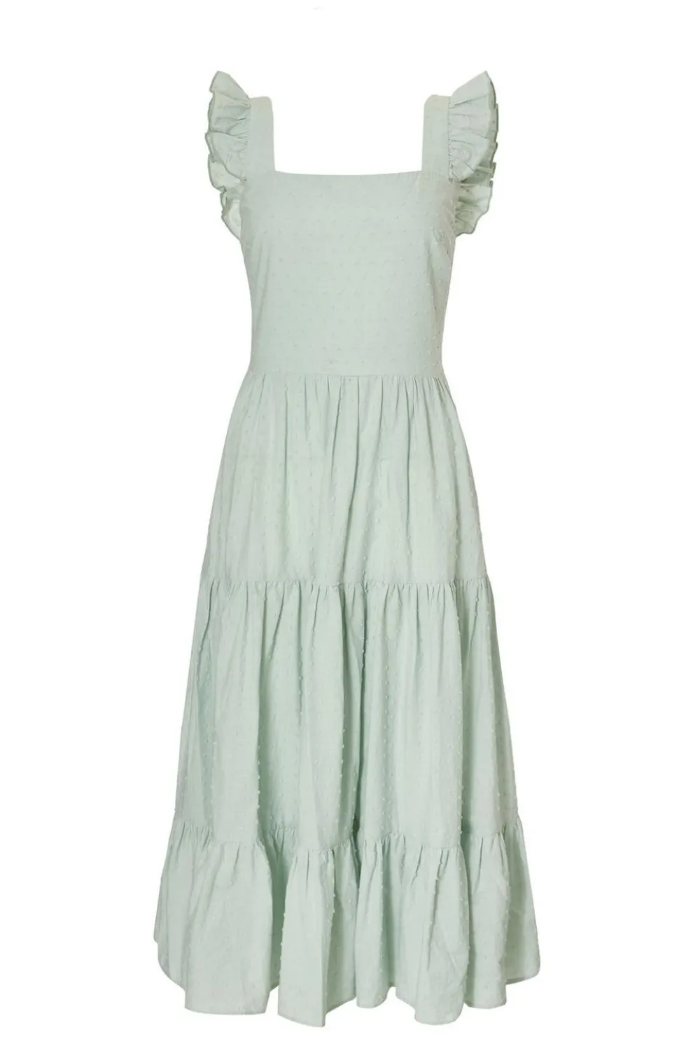 Sage Tiered Midi Dress