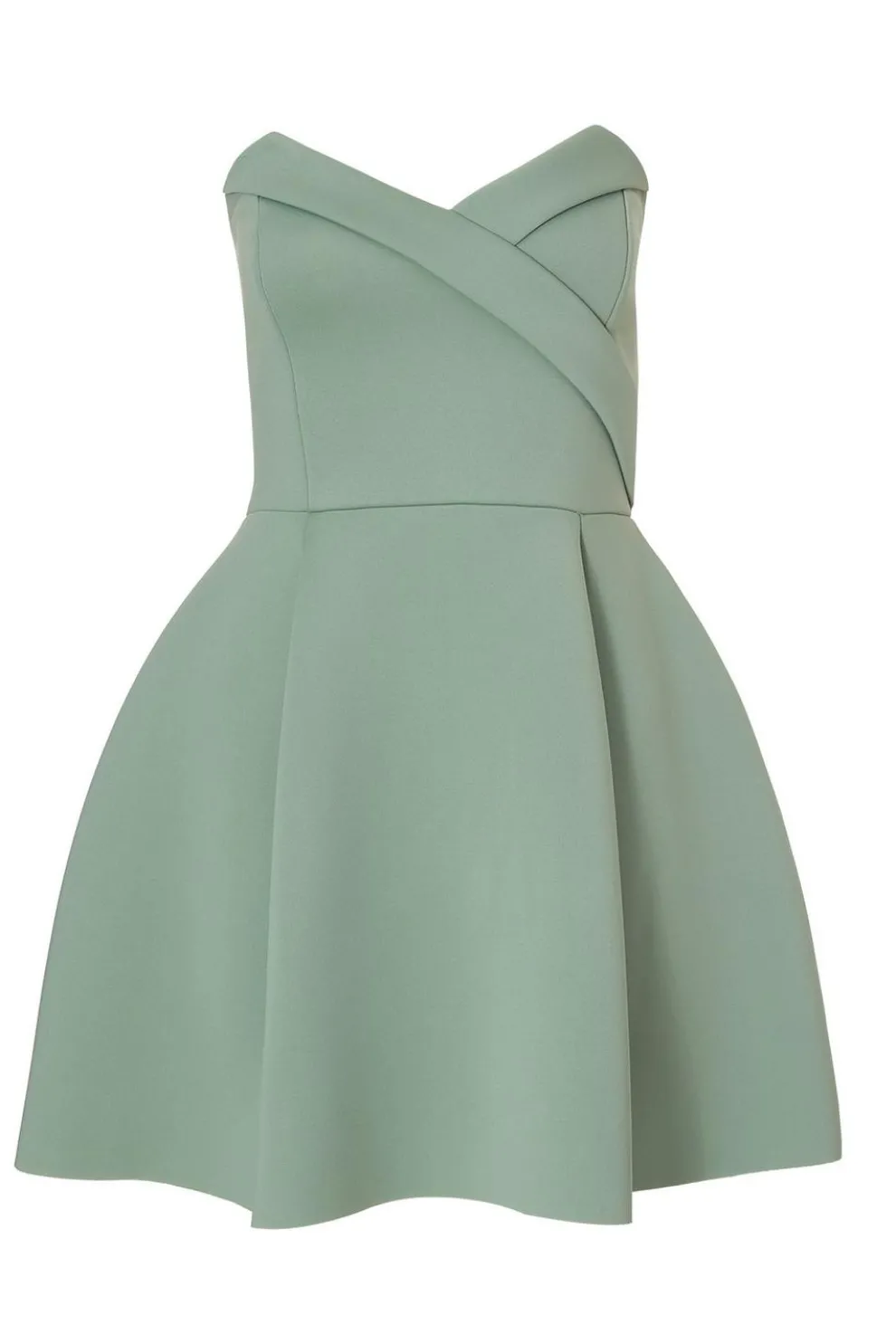 Sage Wrap Front Mini Dress