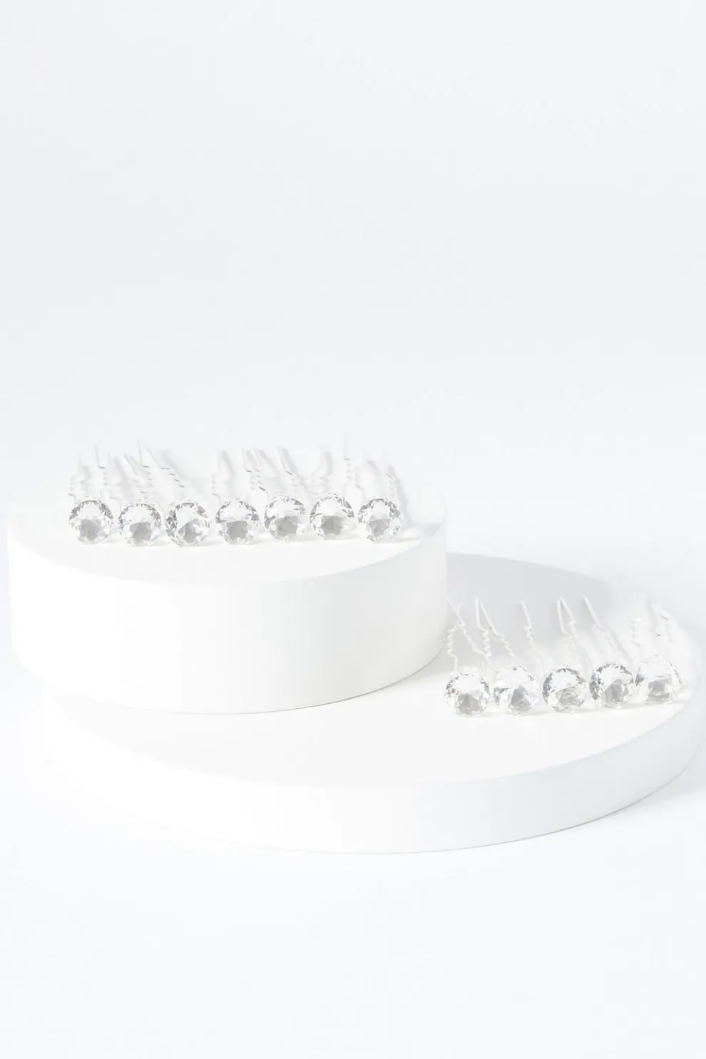 Silver Diamante Hair Pins