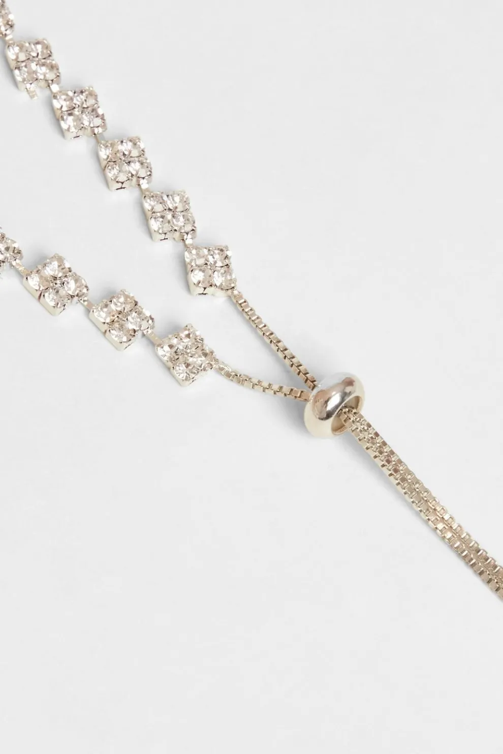 Silver Diamante Toggle Bracelet