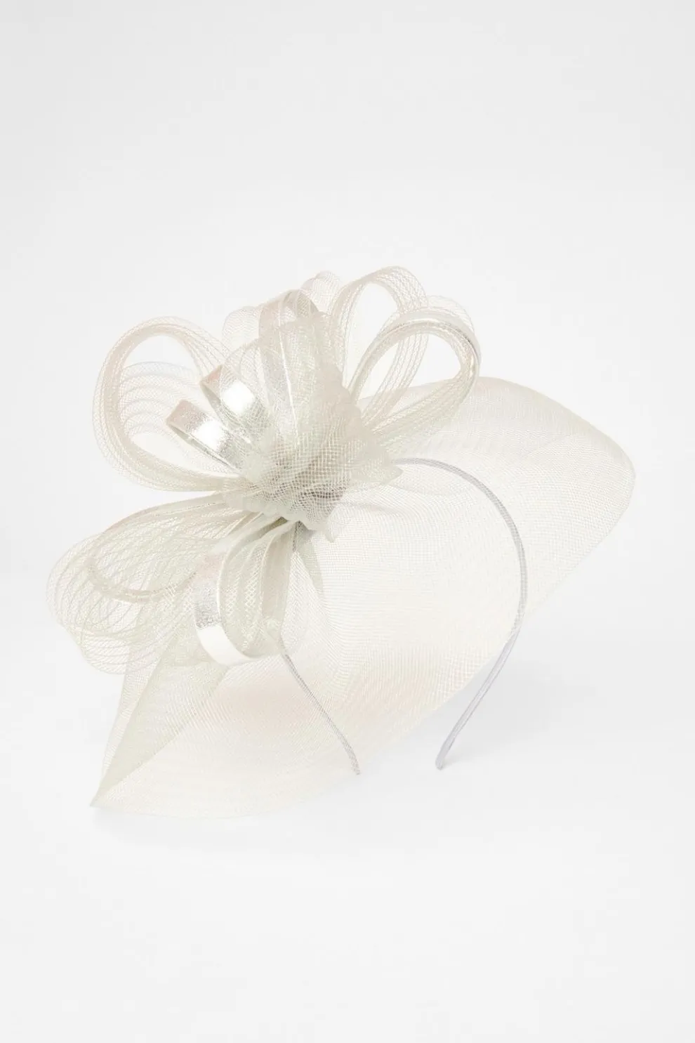 Silver Shimmer Loop Fascinator