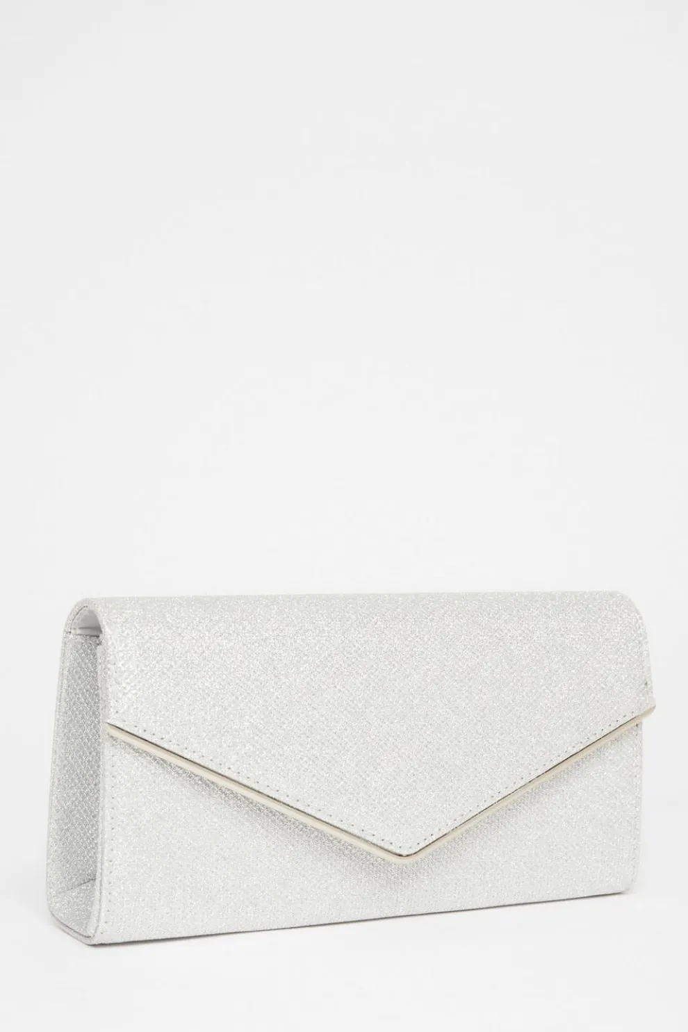Silver Thin Clutch Bag