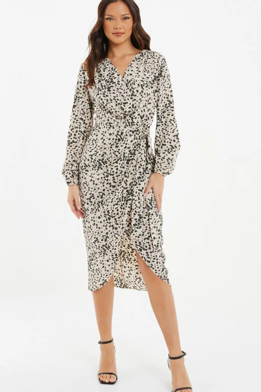 Stone Animal Print Midi dress