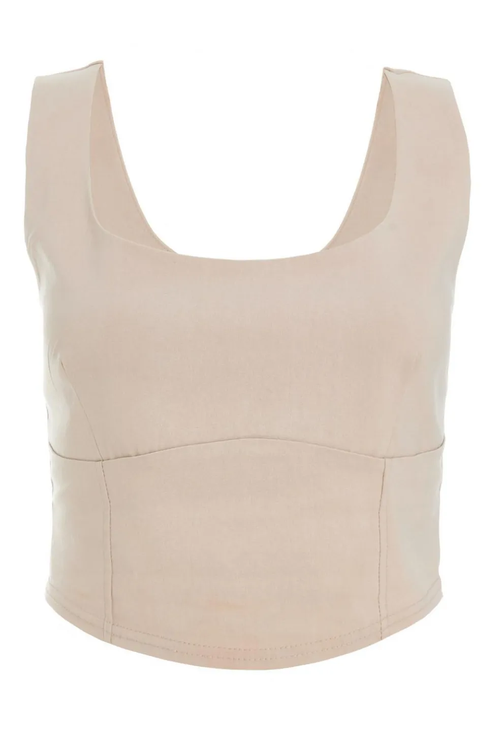 Stone Corset Detail Crop Top