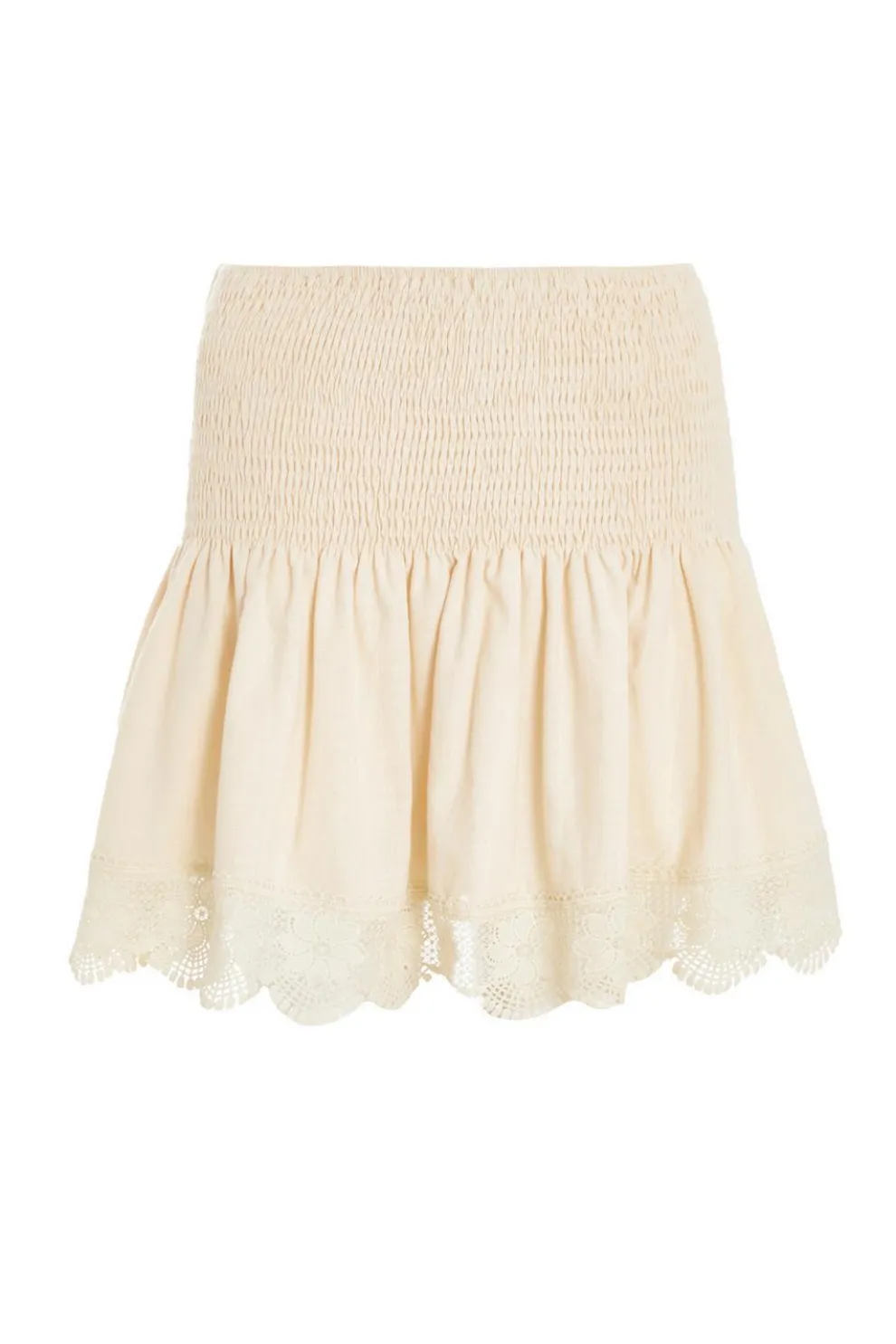 Stone Crochet Trim Mini Skirt
