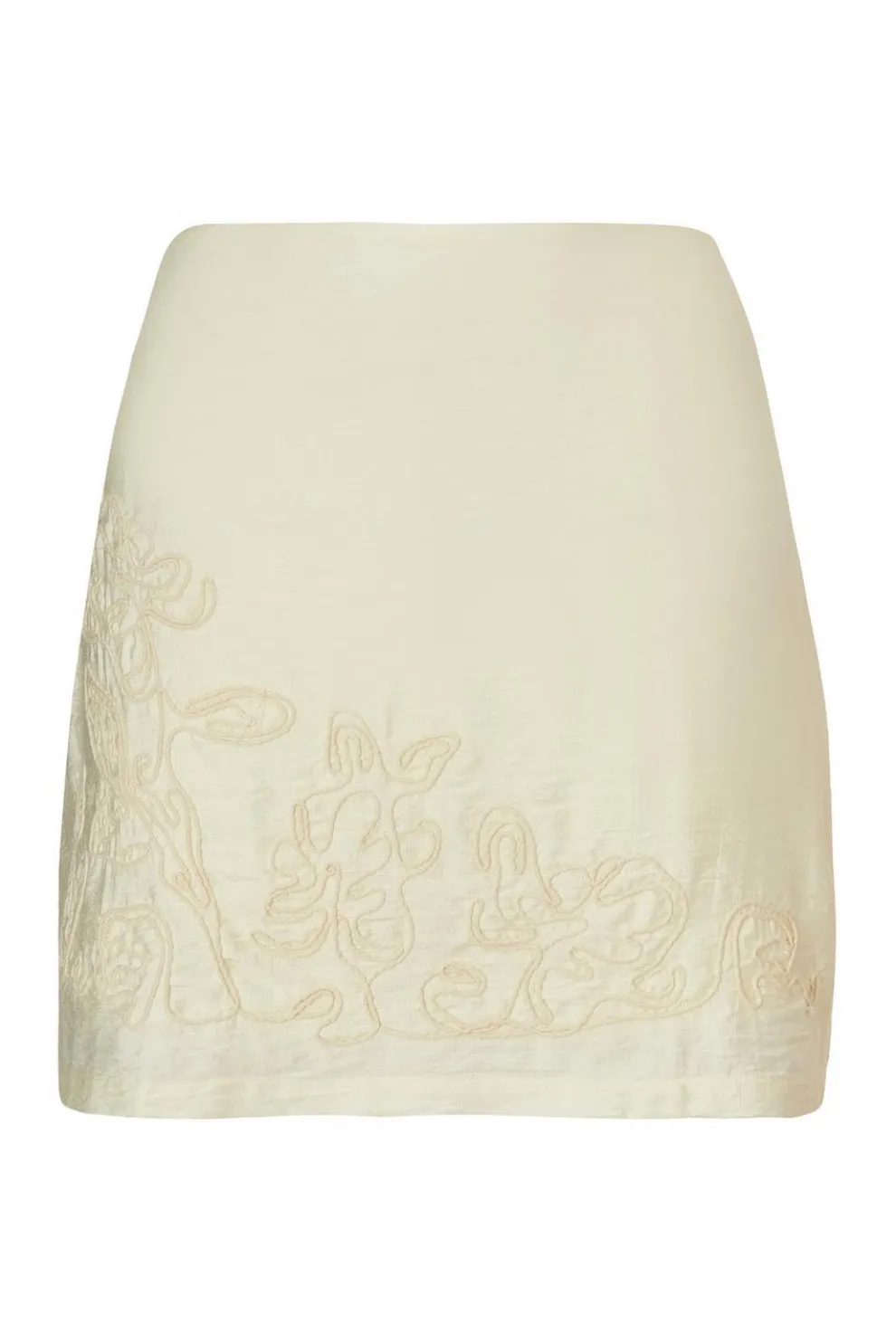 Stone Embroidered Mini Skirt