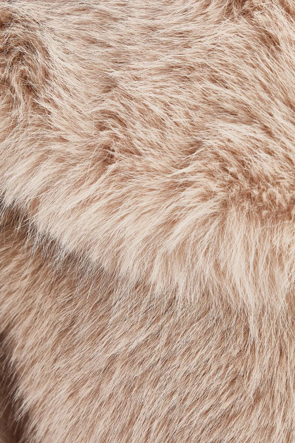 Stone Faux Fur Cropped Jacket