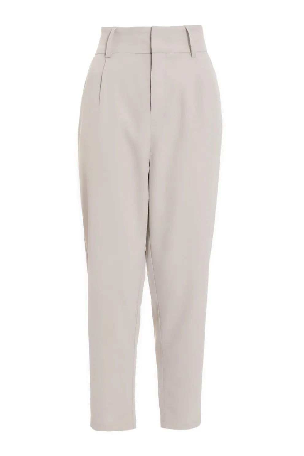 Stone High Waisted Tapered Trousers