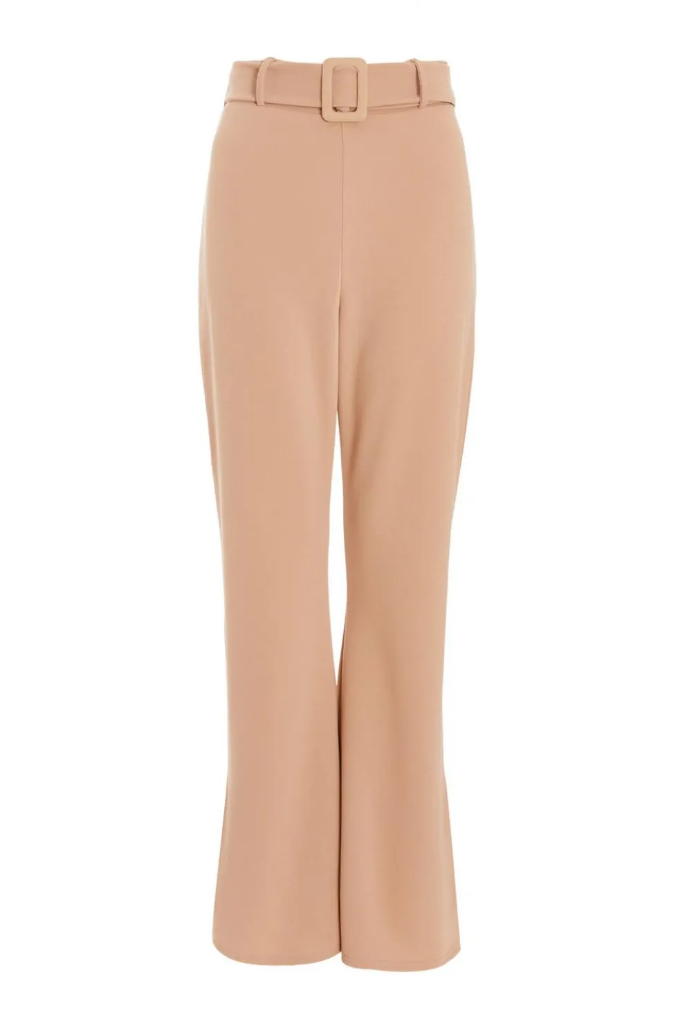 Stone High Waisted Split Hem Trousers