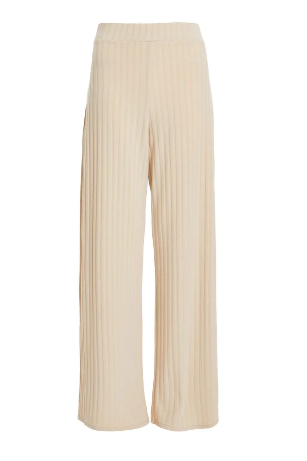 Stone Ribbed High Waisted Trousers
