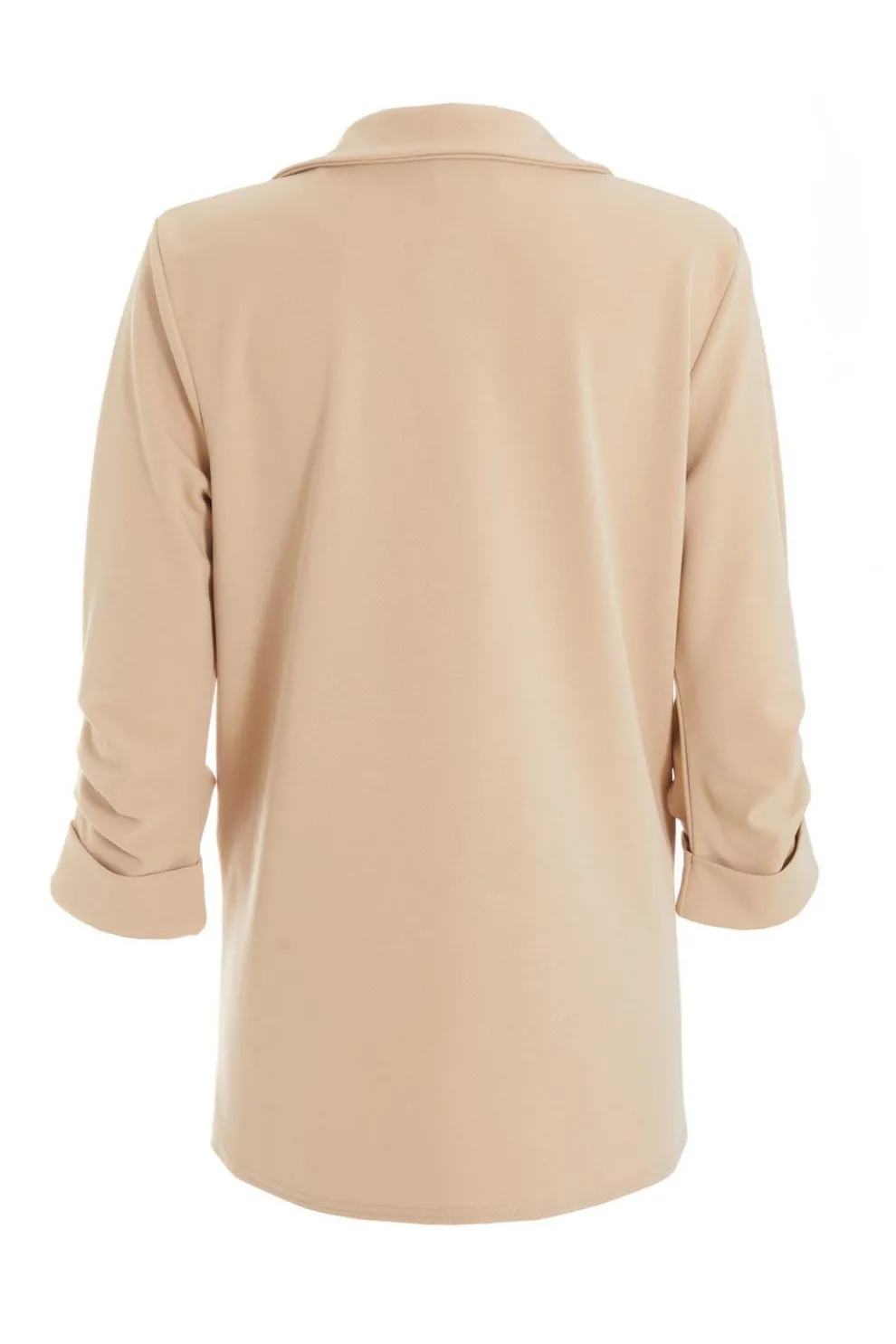 Stone Ruched Sleeve Blazer