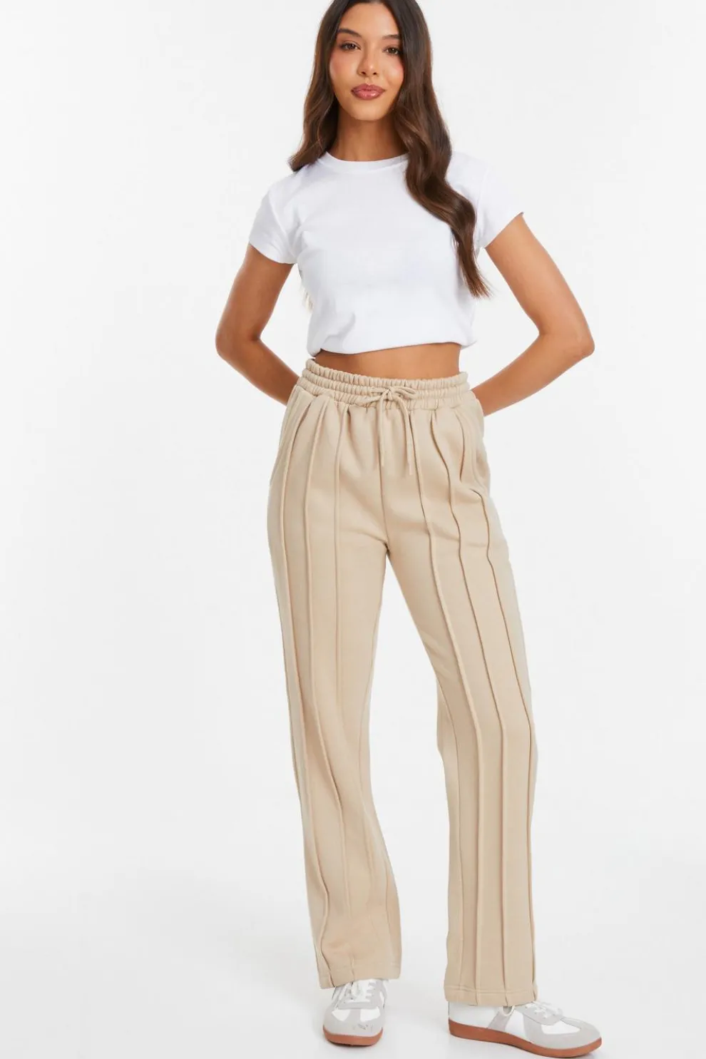Stone Wide Leg Joggers