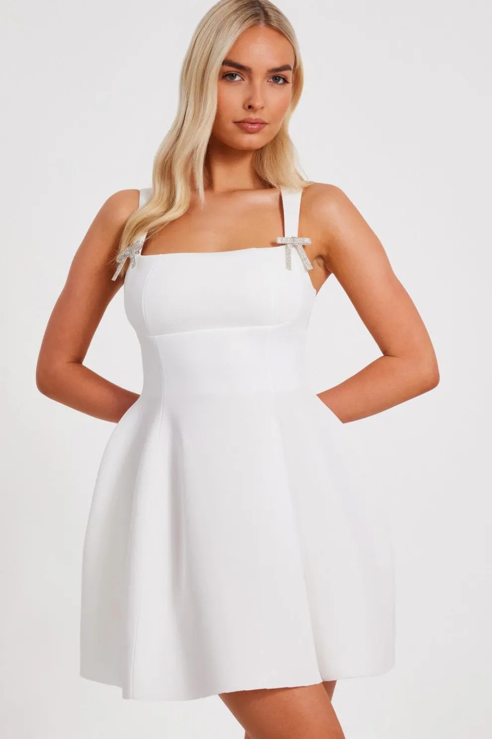 White A-Line Mini Dress