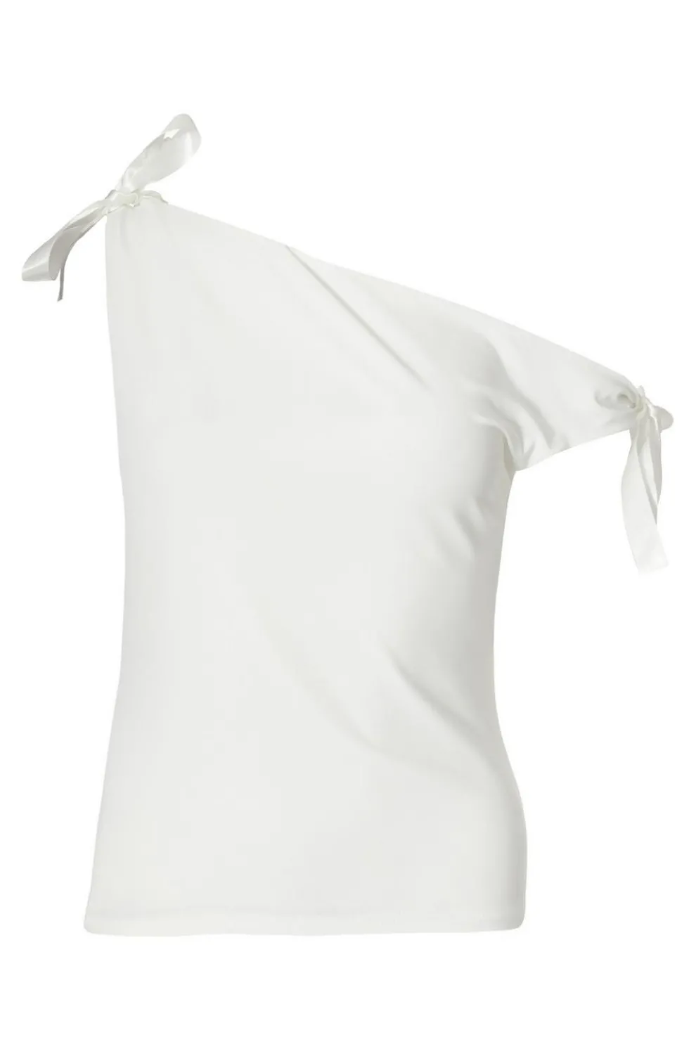 White Bow Detail Top