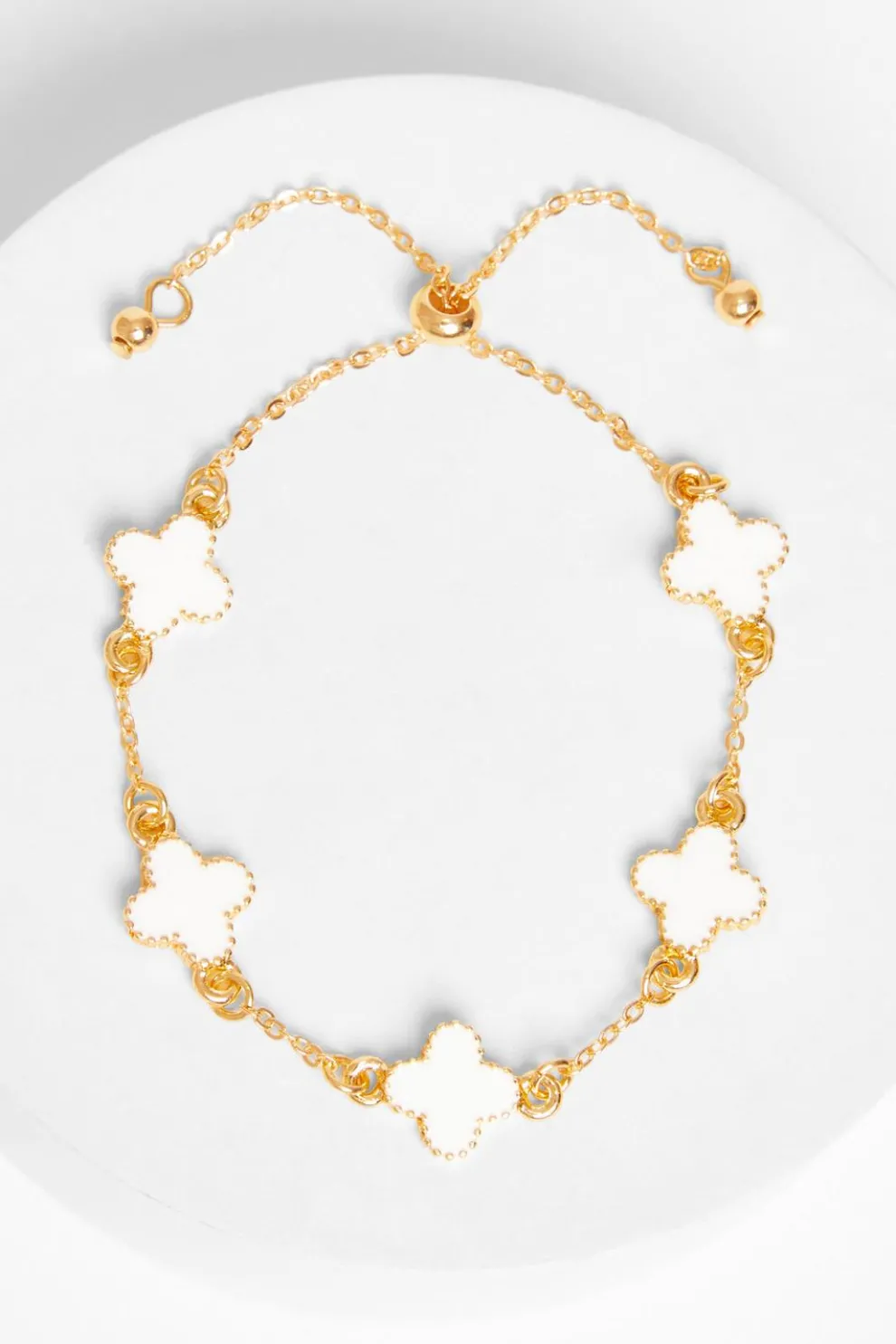 White Clover Toggle Bracelet