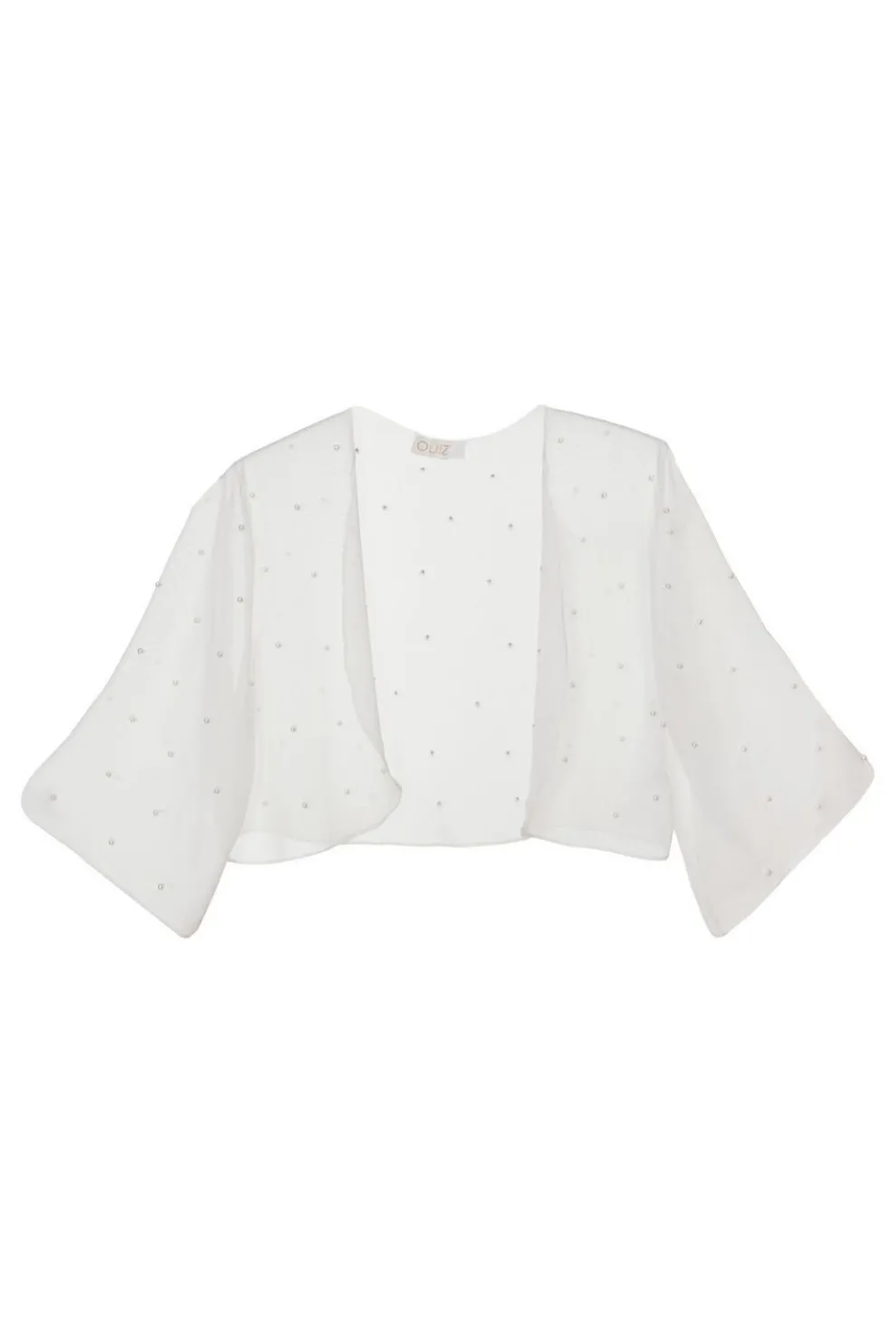 White Crop Sleeve Cover Up