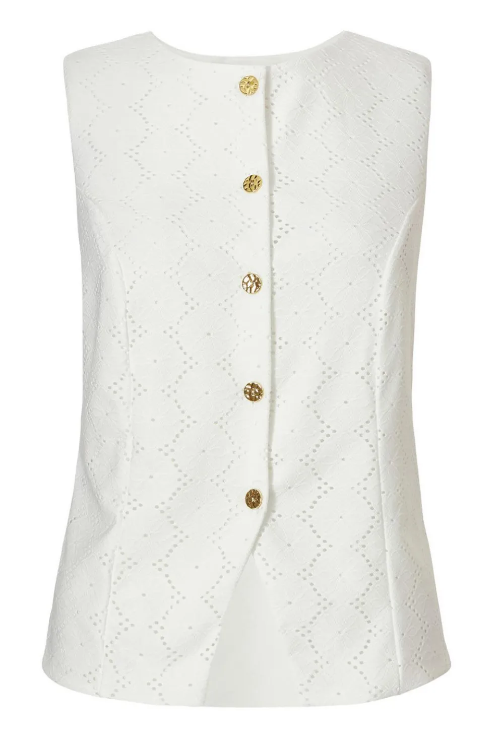 White Embroidered Waistcoat