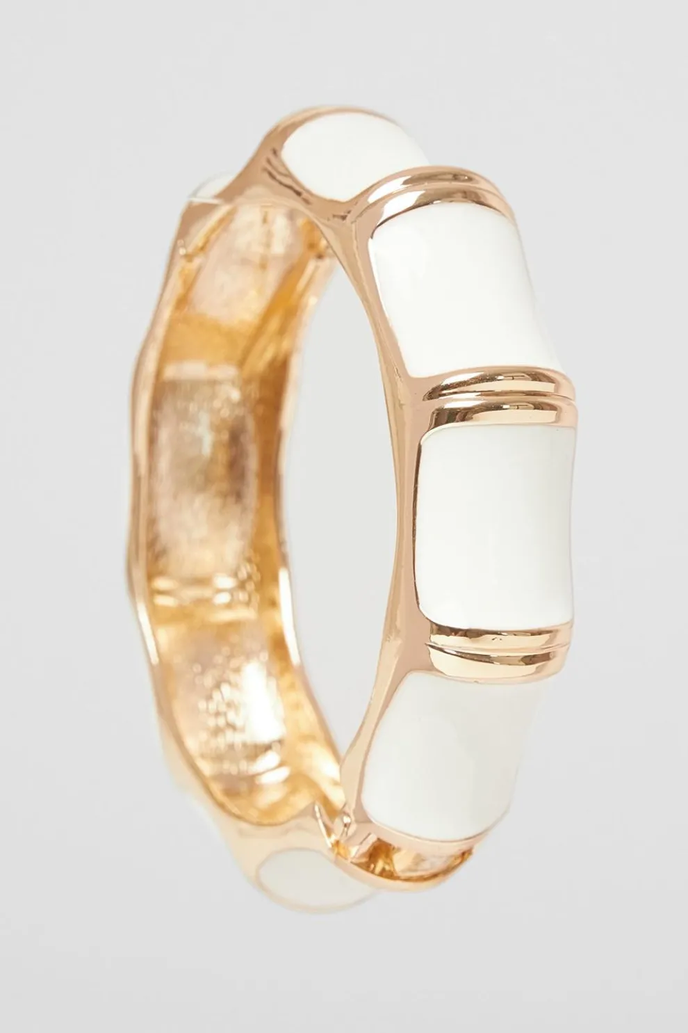 White Enamel Cuff Bracelet