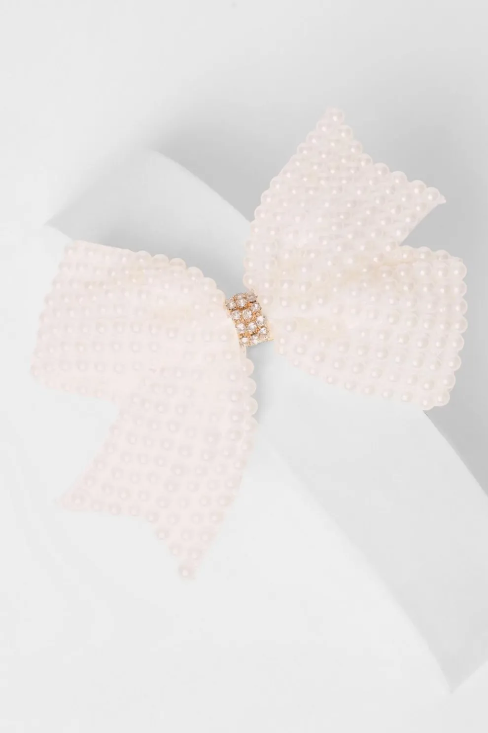 White Pearl Hair Bow