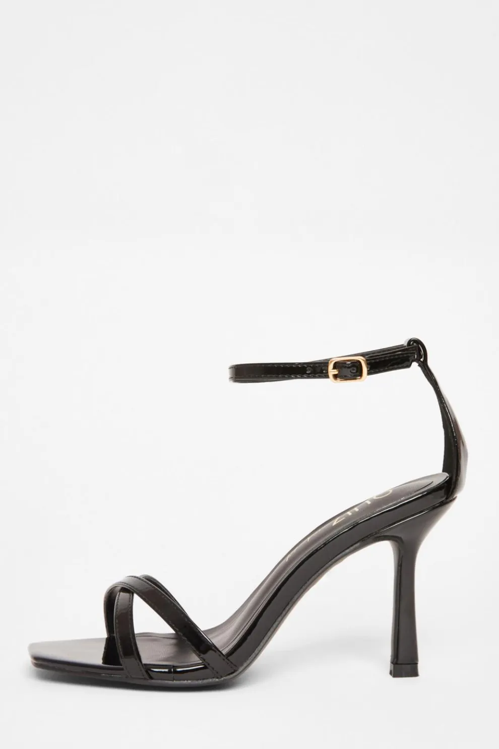 Wide Fit Black Barely There Heels