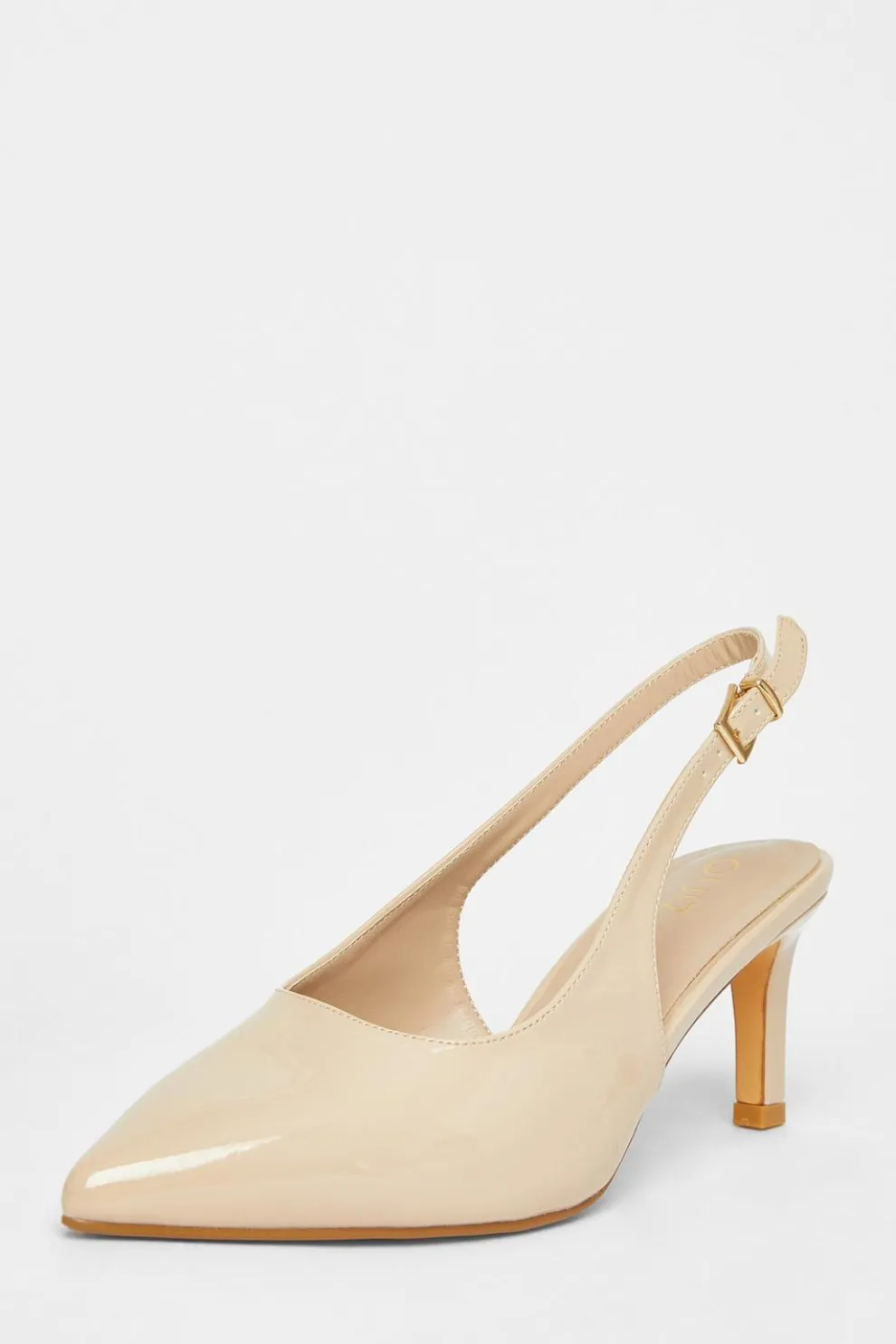 Wide Fit Nude Slingback Court Heels