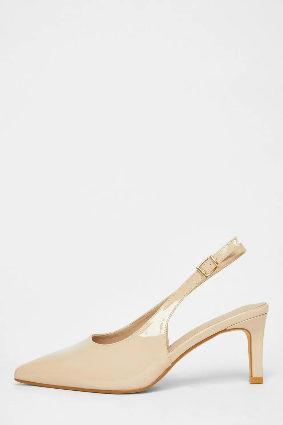Wide Fit Nude Slingback Court Heels