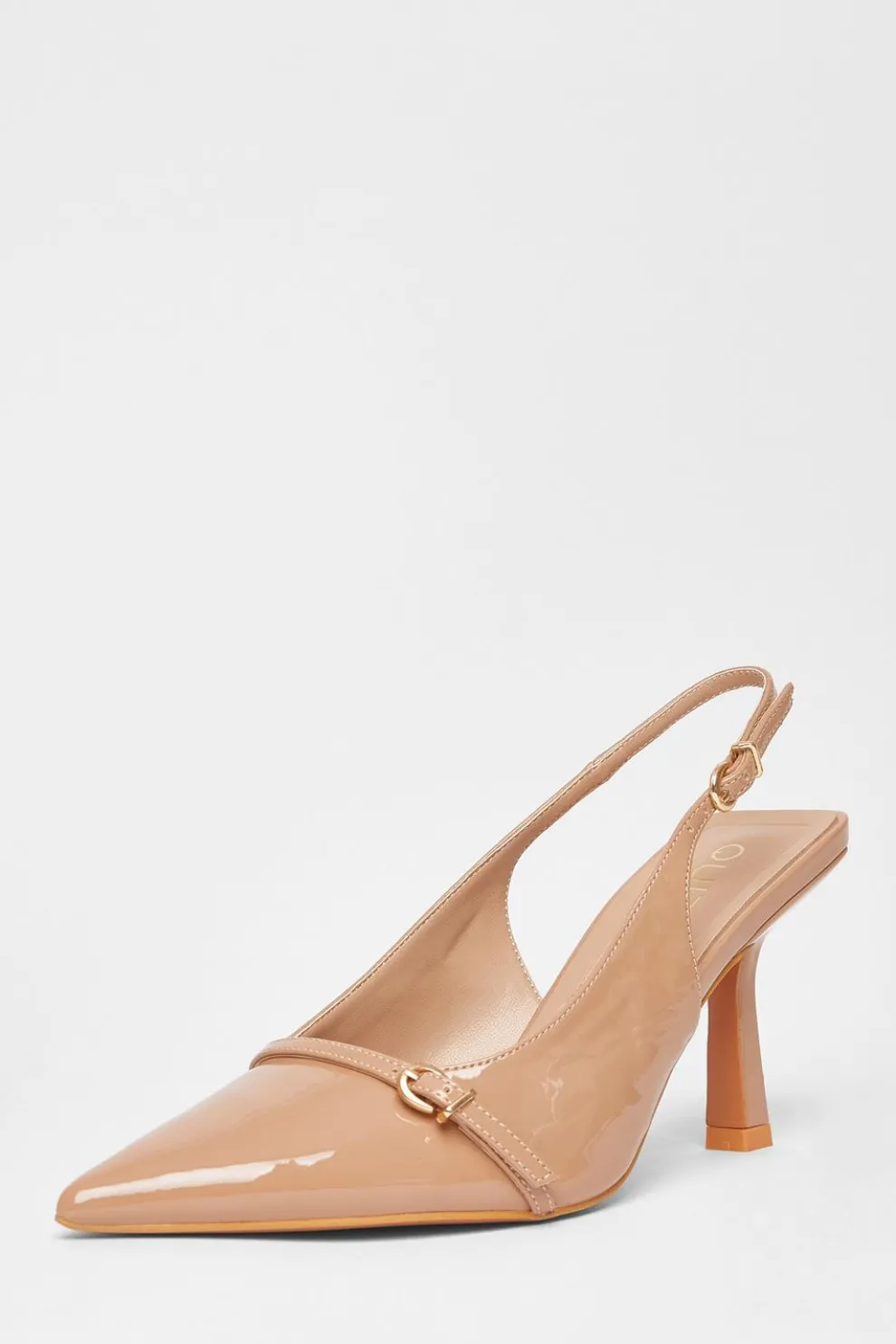 Wide Fit Nude Slingback Court Heels