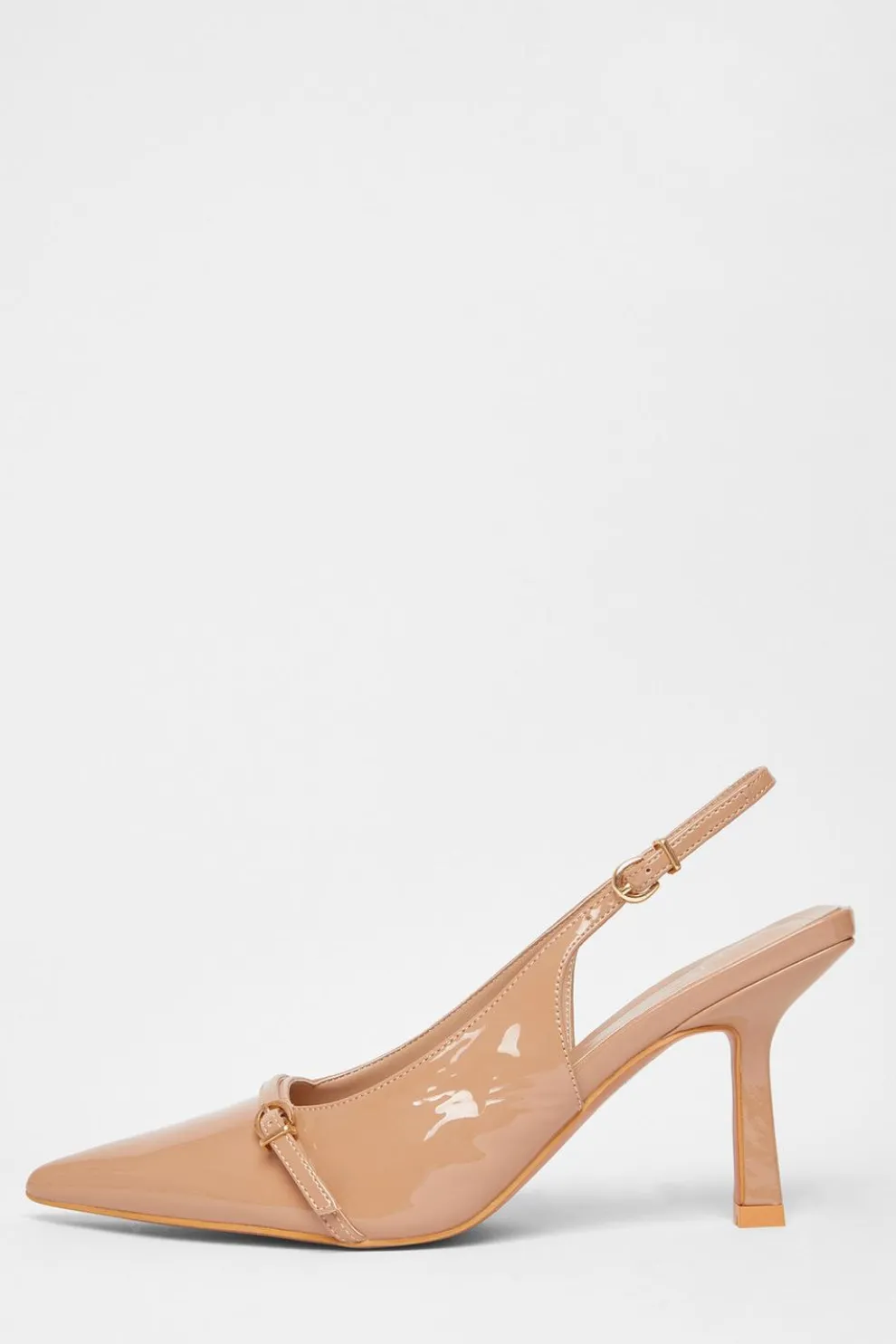 Wide Fit Nude Slingback Court Heels