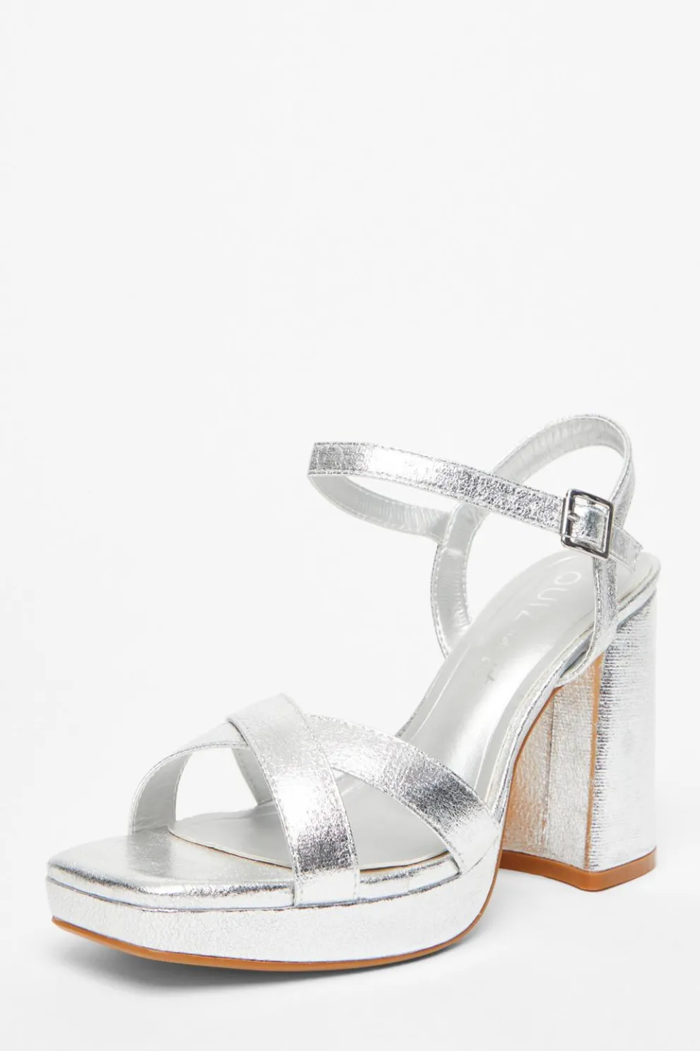 Wide Fit Sliver Platform Heel
