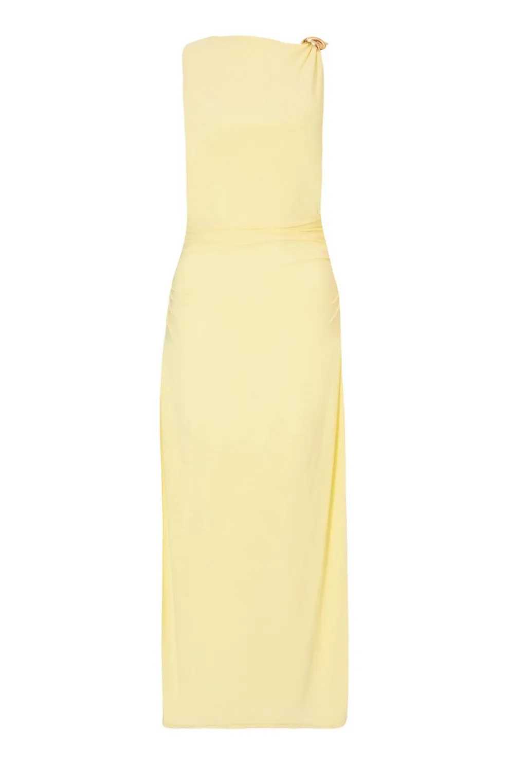 Yellow Gold Buckle Midaxi Dress